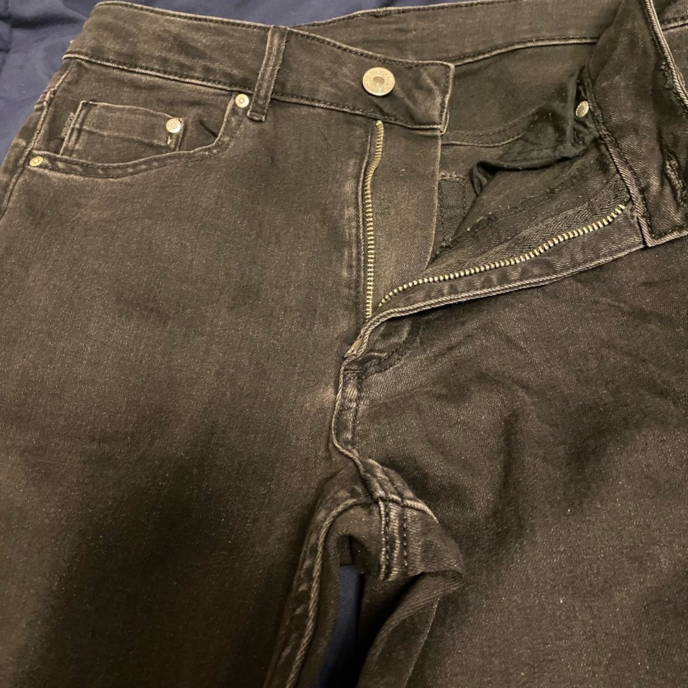 Black denim pants